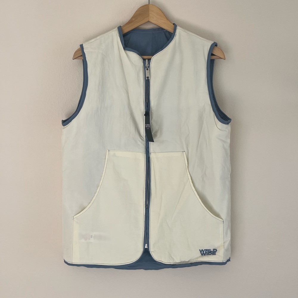 Reversible Nylon Gilet Light Blue - Picture 2 of 5